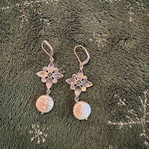 925 silver & mother of pearl earrings
